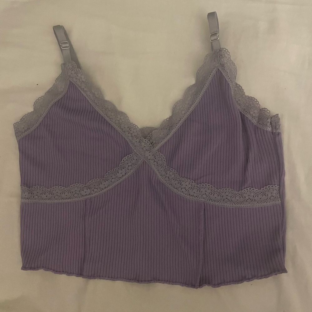 Windsor Women's Purple Lace Trim Cami